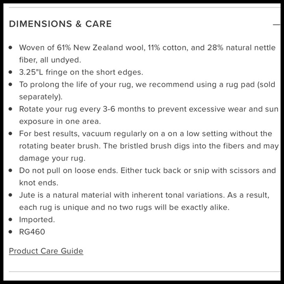 Serena & Lily Flatweave Natural Anza Rug 2’ x 3’. Brand New. - Picture 6 of 6